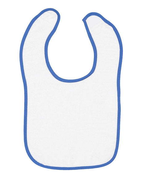 RADYAN® Contrast Trim Terry Bibs for Infants - 1003