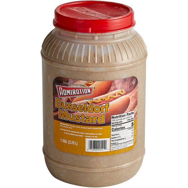 Admiration Dusseldorf Mustard 1 Gallon Container - 4/Case