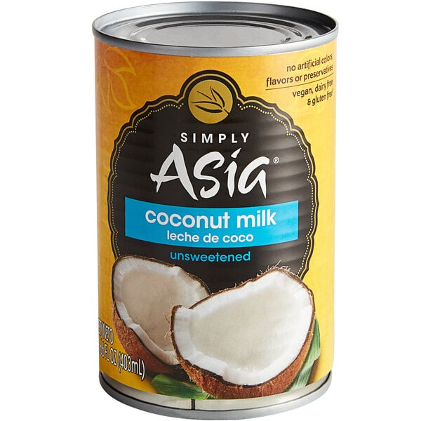 Simply Asia Unsweetened Coconut Milk 13.66 fl. oz. - 24/Case