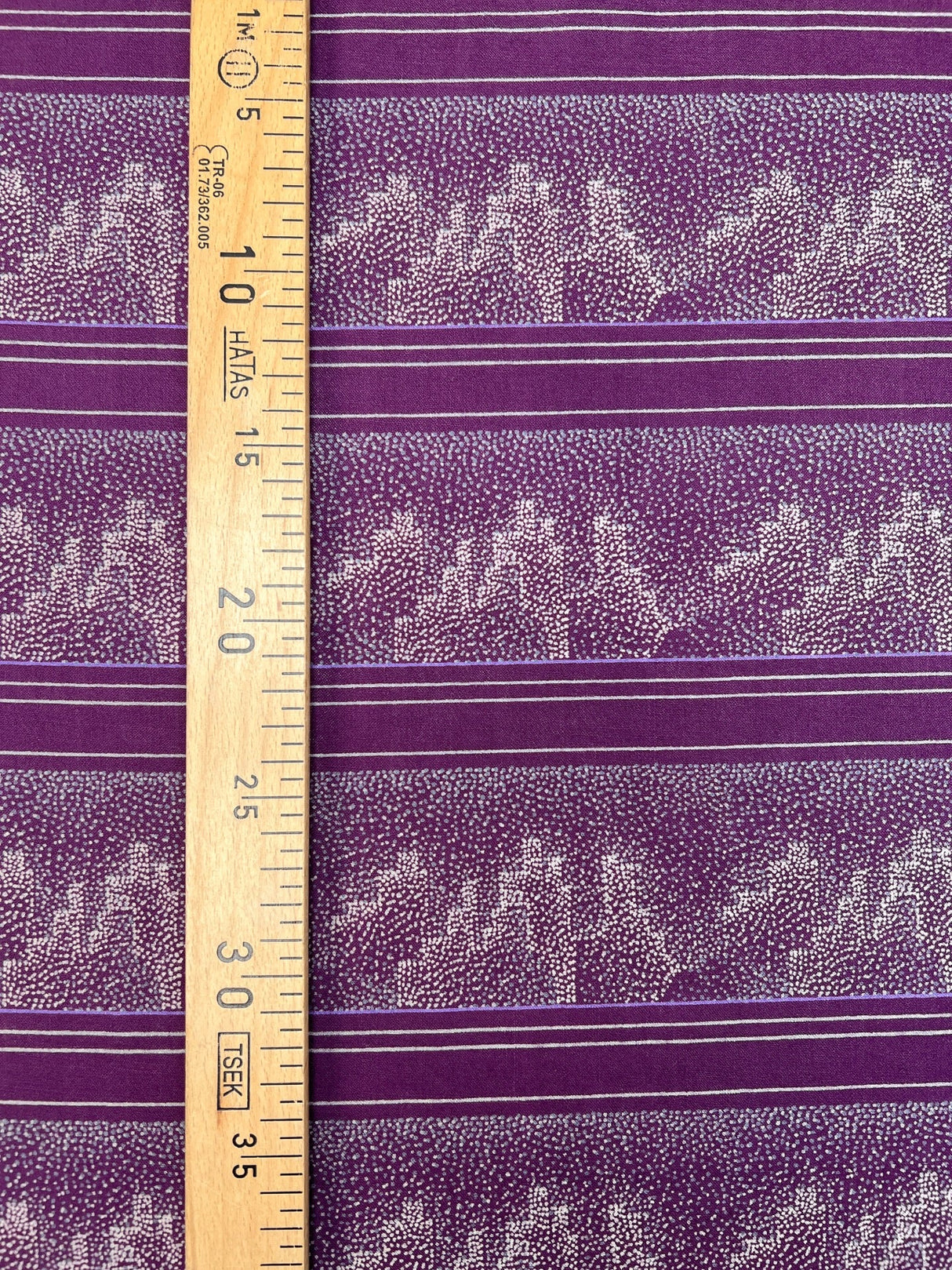 Wool Printed Purple Beige Fabric