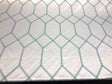 Avalon Sky Blue Jacquard Embroidered Fabric - White With Sky Blue Geometric Pattern, 56" Width (1 Yard)