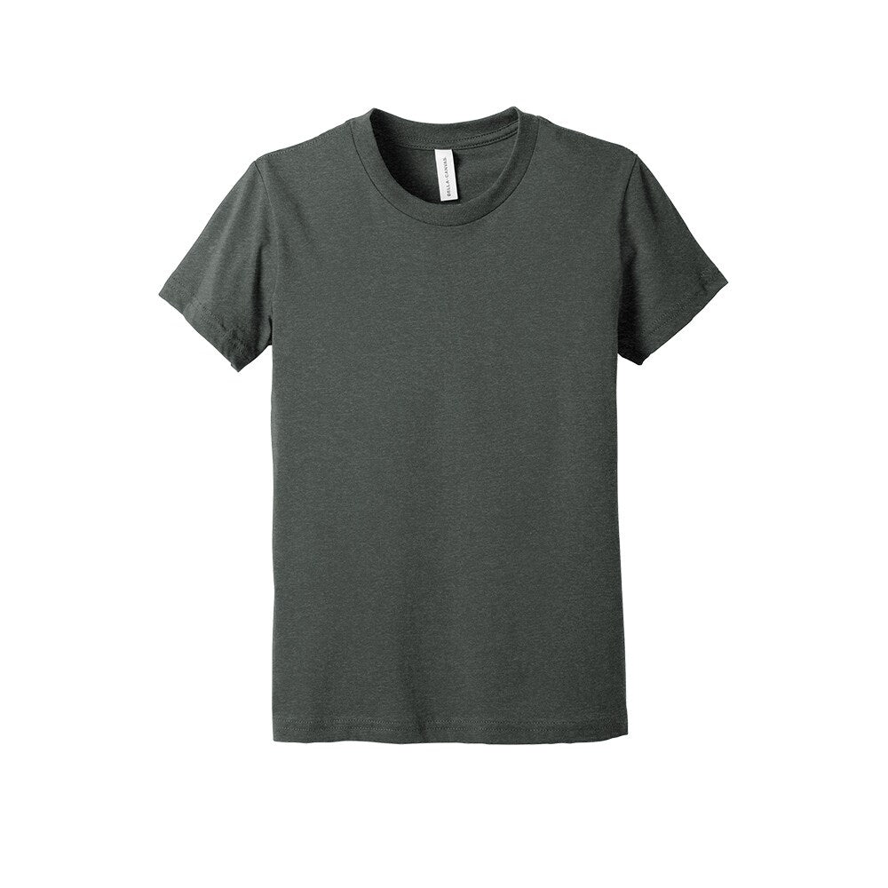 12 Pack: BELLA+CANVAS® Youth Heather Short Sleeve Crew Neck CVC Tee