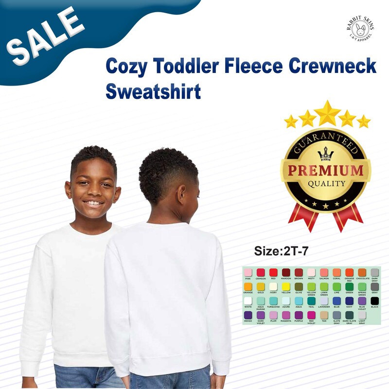 RADYAN® Cozy Toddler Fleece Crewneck Sweatshirt - 3317