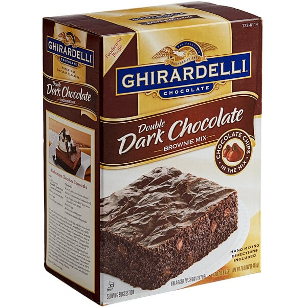 Ghirardelli 7.5 lb. Double Dark Chocolate Brownie Mix - 4/Case