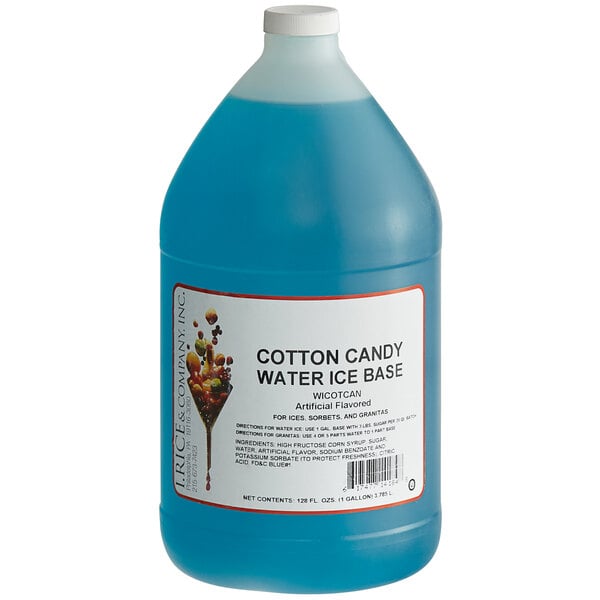 I. Rice 1 Gallon Cotton Candy Water Ice Base - 4/Case