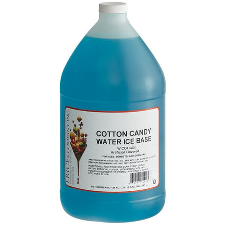 I. Rice 1 Gallon Cotton Candy Water Ice Base - 4/Case