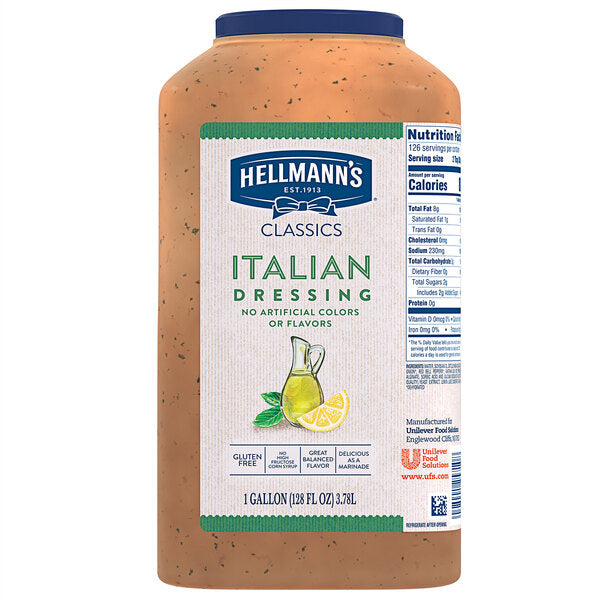 Hellmann's 1 Gallon Italian Dressing - 4/Case