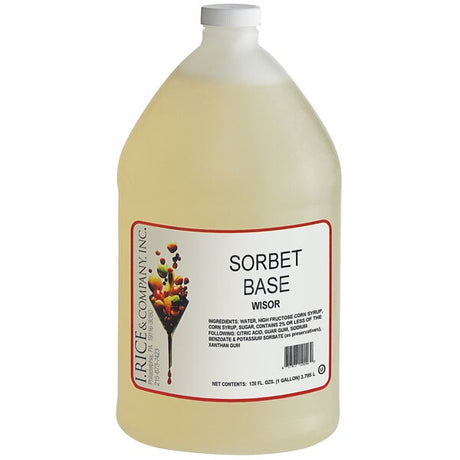 I. Rice 1 Gallon Neutral Sorbet Base - 4/Case