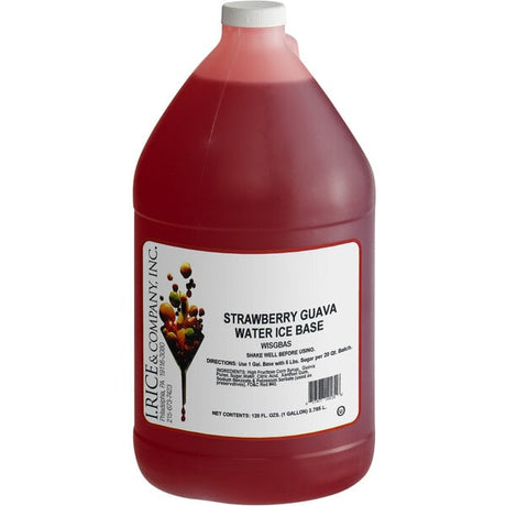 I. Rice 1 Gallon Strawberry Guava Water Ice Base - 4/Case