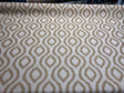 Rj Hourglass Natural Jacquard Fabric - Cream Natural Geometric Reversible, 56" Width, 7.5" Vertical Repeat, 7" Horizontal Repeat (1 Yard)