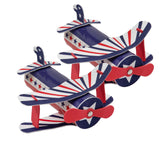 5 3/4" x 3 1/2" Patriotic Airplane Craft Tube Craft Kit Makes 12