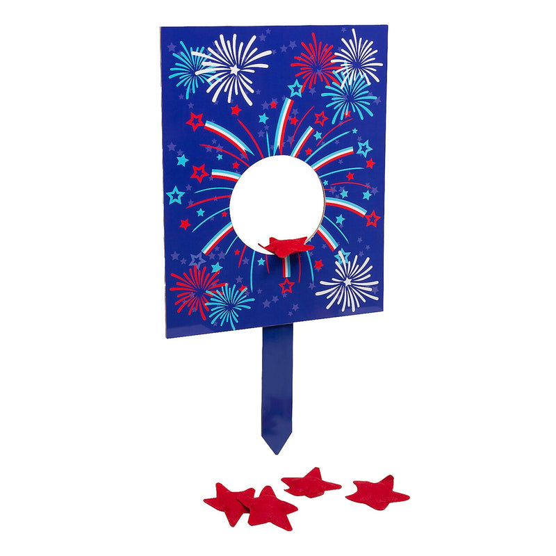 15 1/4" x 19 1/2" Patriotic Star Bean Bag Toss Yard Game 7 Pieces