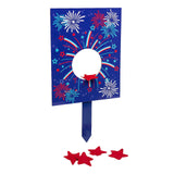 15 1/4" x 19 1/2" Patriotic Star Bean Bag Toss Yard Game 7 Pieces