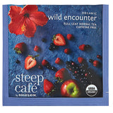 Steep Cafe By Bigelow Organic Wildberry Hibiscus Herbal Tea Pyramid Sachets - 50/Case