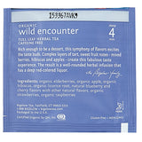 Steep Cafe By Bigelow Organic Wildberry Hibiscus Herbal Tea Pyramid Sachets - 50/Case