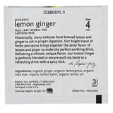 Steep Cafe By Bigelow Organic Lemon Ginger Herbal Tea Pyramid Sachets - 50/Case