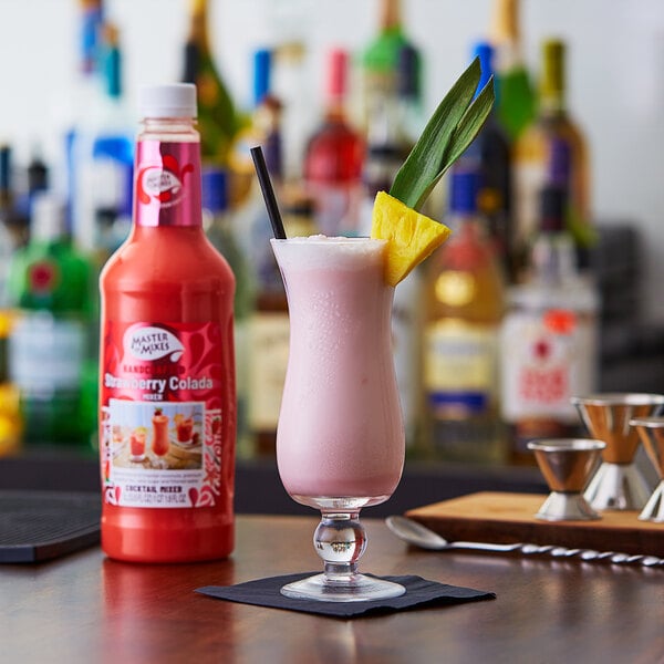Master of Mixes 1 Liter Strawberry Colada Mix