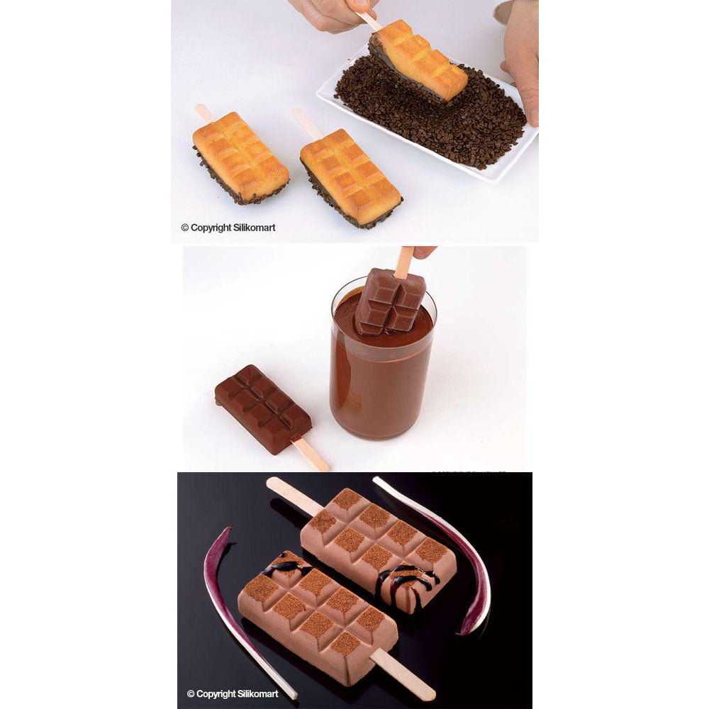 Silikomart Silicone Mold for Ice Cream Pops: Divided Shape