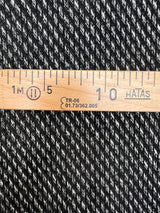 Cotton Wool Tweed Striped Black White