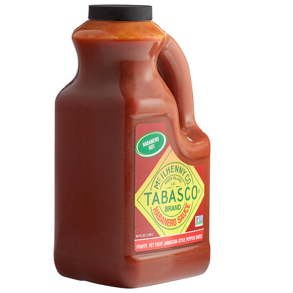TABASCO® 64 fl. oz. Habanero Hot Sauce - 2/Case
