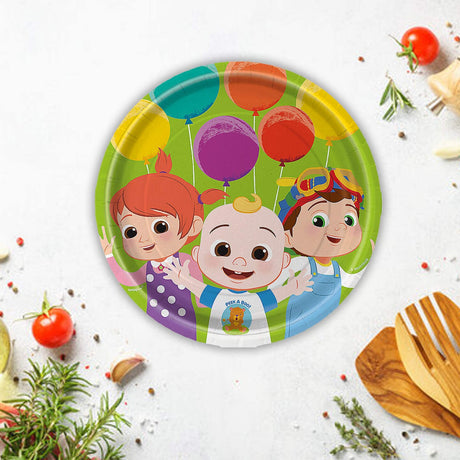 8 Count CoComelon Paper Dessert Plates 7" Colorful Kids Birthday Supplies & Celebrations
