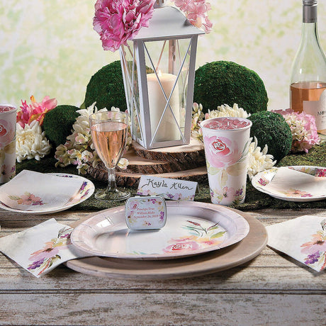 8 Count Garden Party Pastel Floral Paper Dinner Plates 10 Inch Spring Wedding