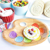 8 Count Artist Party Paint Palette Shaped Paper Dessert Plates 9x7 Inch