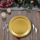24 Ct. Gold Paper Dinner Plates Classic Style for Every Occasion (9")