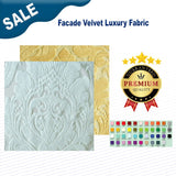 1 Yard Luxury Facade Velvet Fabric 54" Wide, Soft Luxury Polyester for Drapery & Pillows