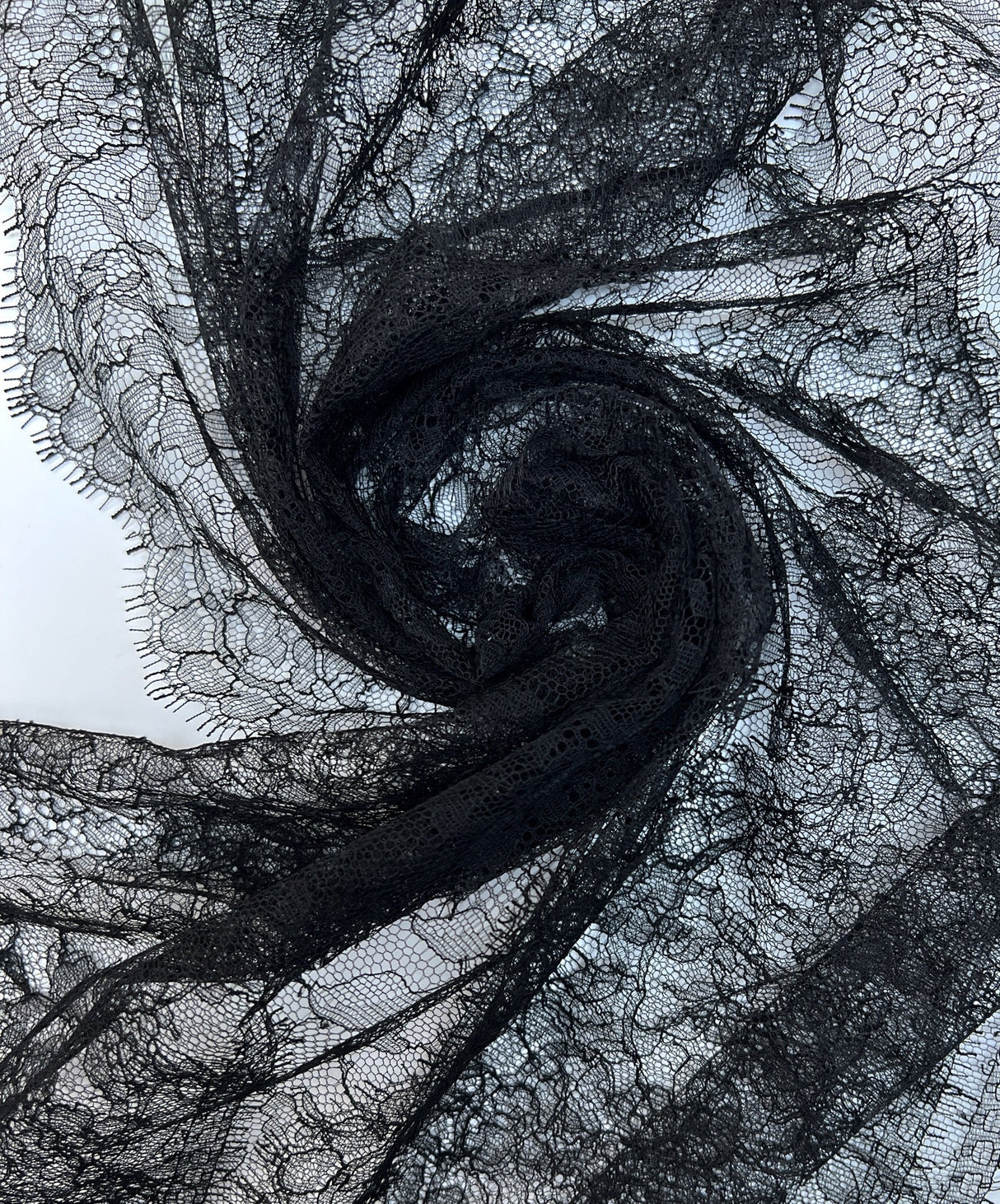 Black Floral Lace Polyamide Cotton