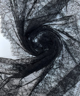 Black Floral Lace Polyamide Cotton