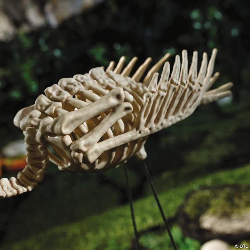 19 3/4" x 26" Flamingo Skeleton Halloween Outdoor Yard Decoration