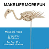 19 3/4" x 26" Flamingo Skeleton Halloween Outdoor Yard Decoration