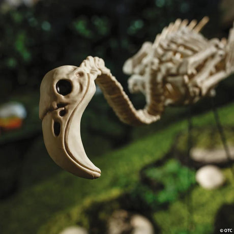Flamingo Skeleton Halloween Outdoor Yard Decoration for Display, showing a detailed skeletal bone design