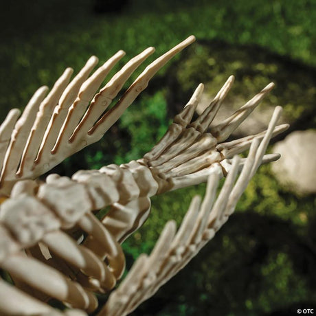 Flamingo Skeleton Halloween Outdoor Yard Decoration for Display, showing a detailed skeletal bone design