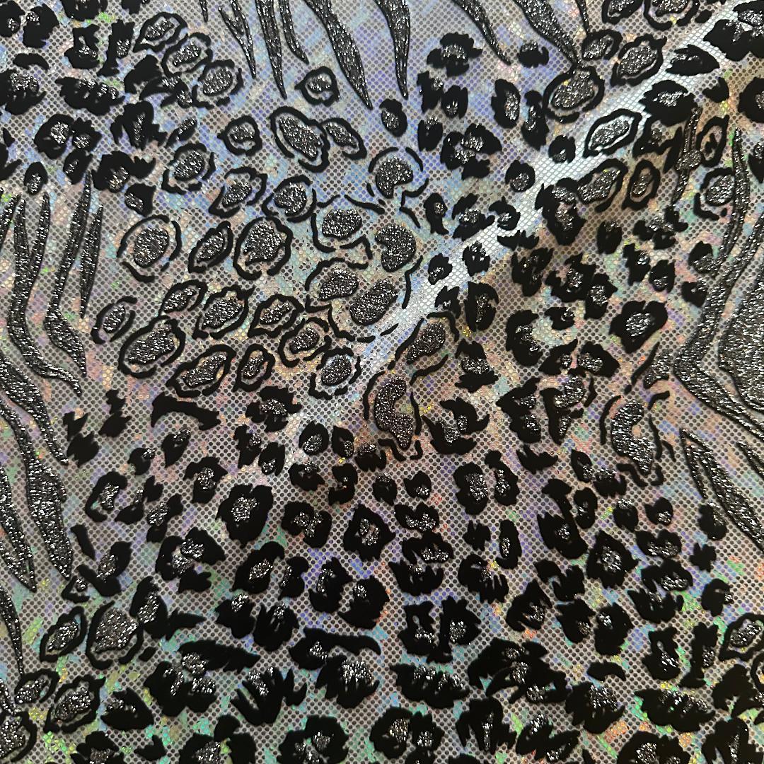 Nylon Spandex Safari Hologram Foil Fabric