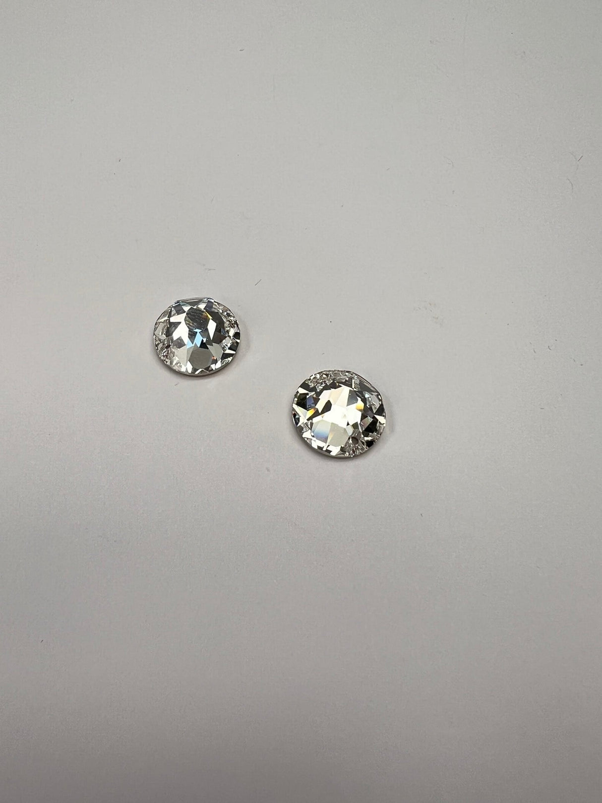Silver Sewing Notions With Crystals