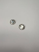 Silver Sewing Notions With Crystals