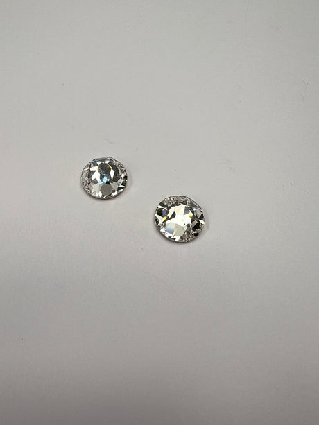 Silver Sewing Notions With Crystals