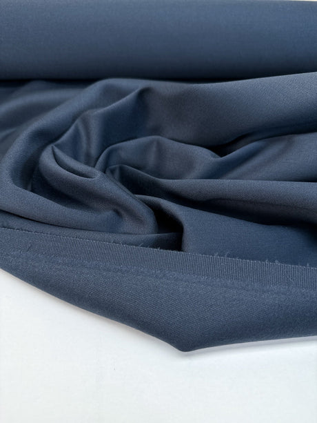 Wool Polyamide Twill Gray-Blue