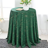 Round Holland Velvet Tablecloth 132" Emerald Green