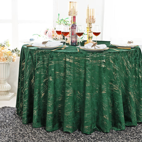 Luxury Gilded Marble Holland Velvet Round Tablecloth