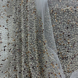 Beaded Lace Mesh Black