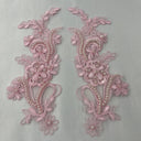 Beaded Corded Floral Lace Applique