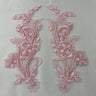 Beaded Corded Floral Lace Applique