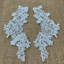 Beaded Floral Lace Applique
