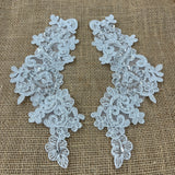 Beaded Floral Lace Applique
