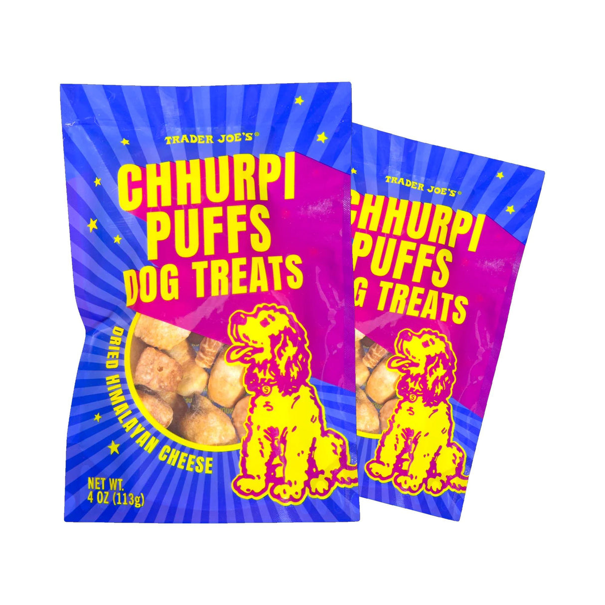 Trader Joe’s Chhurpi Puffs Dog Treats | Dried Himalayan Cheese | 4 Oz