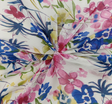 Hi Multi Chiffon 100 Percent Polyester Fabric - Ivory/Pink, 58/60" Width