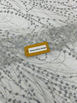 Galaxy Glitter Design Mesh Lace Polyester Fabric - Glitter Galaxy Pattern, 52-54" Width (1 Yard)